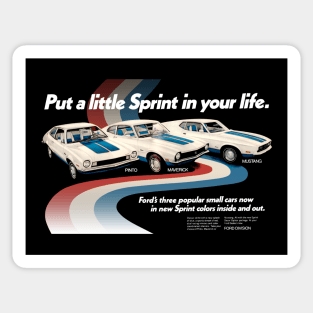 FORD PINTO MUSTANG - advert Sticker